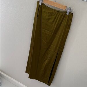 Zara Khaki Pencil Skirt